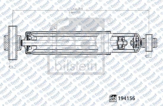 FEBI 194156 Arka Amortisor Gazli Transit Custom V362 15> - Transit V363 13>18